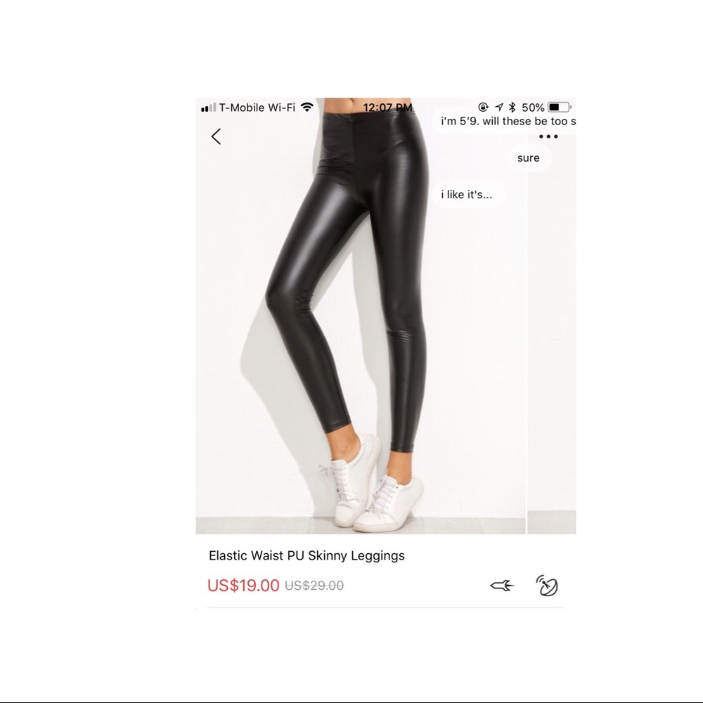 Black Leather leggings